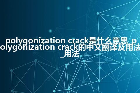 polygonization crack是什么意思_polygonization crack的中文翻译及用法_用法