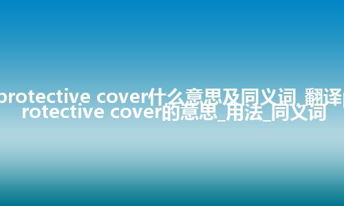 protective cover什么意思及同义词_翻译protective cover的意思_用法_同义词