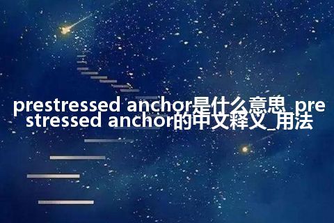 prestressed anchor是什么意思_prestressed anchor的中文释义_用法