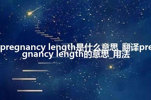 pregnancy length是什么意思_翻译pregnancy length的意思_用法