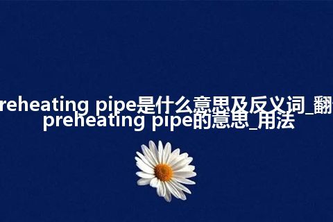 preheating pipe是什么意思及反义词_翻译preheating pipe的意思_用法