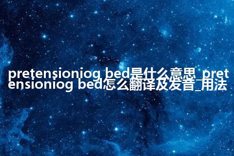 pretensioniog bed是什么意思_pretensioniog bed怎么翻译及发音_用法