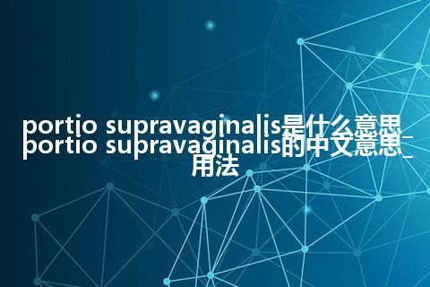 portio supravaginalis是什么意思_portio supravaginalis的中文意思_用法