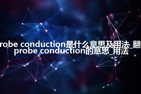 probe conduction是什么意思及用法_翻译probe conduction的意思_用法