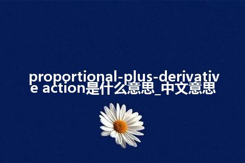 proportional-plus-derivative action是什么意思_中文意思