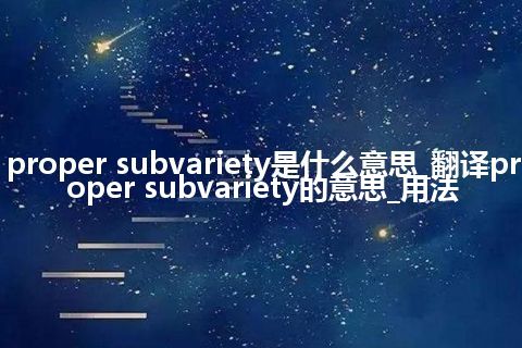 proper subvariety是什么意思_翻译proper subvariety的意思_用法