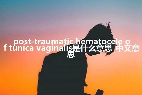 post-traumatic hematocele of tunica vaginalis是什么意思_中文意思