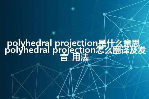 polyhedral projection是什么意思_polyhedral projection怎么翻译及发音_用法