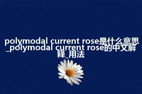 polymodal current rose是什么意思_polymodal current rose的中文解释_用法