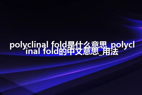 polyclinal fold是什么意思_polyclinal fold的中文意思_用法