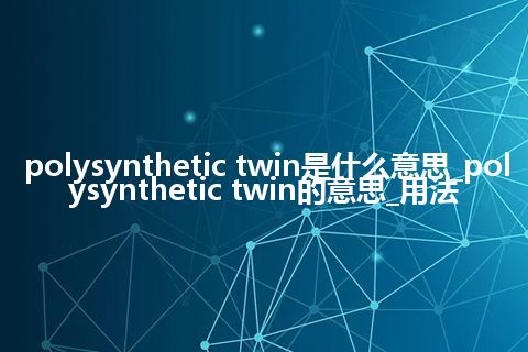 polysynthetic twin是什么意思_polysynthetic twin的意思_用法