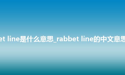 rabbet line是什么意思_rabbet line的中文意思_用法