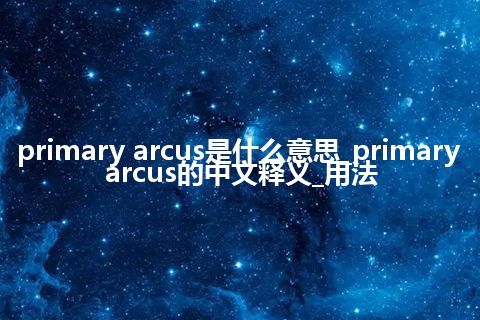 primary arcus是什么意思_primary arcus的中文释义_用法