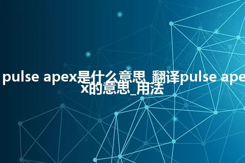 pulse apex是什么意思_翻译pulse apex的意思_用法