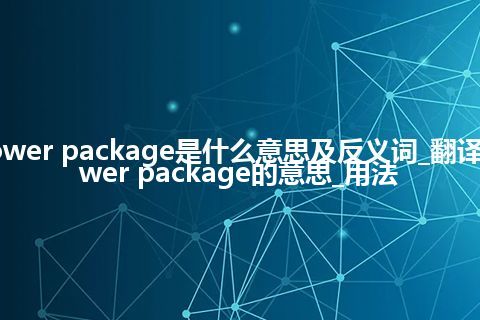 power package是什么意思及反义词_翻译power package的意思_用法