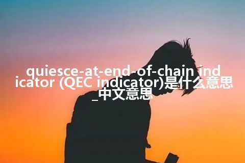 quiesce-at-end-of-chain indicator (QEC indicator)是什么意思_中文意思