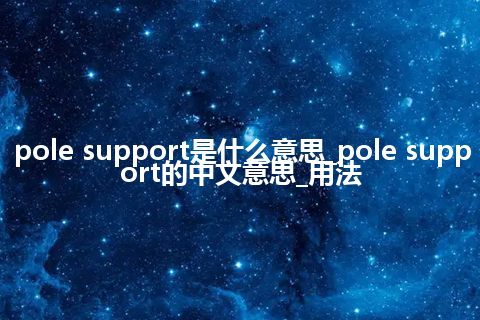 pole support是什么意思_pole support的中文意思_用法