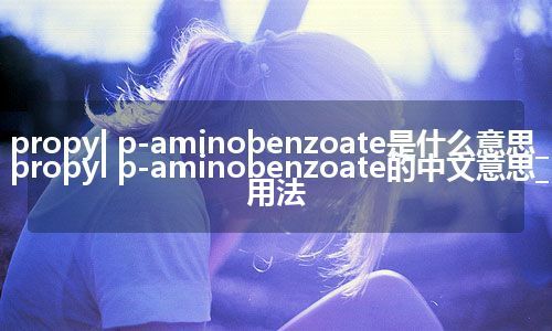 propyl p-aminobenzoate是什么意思_propyl p-aminobenzoate的中文意思_用法