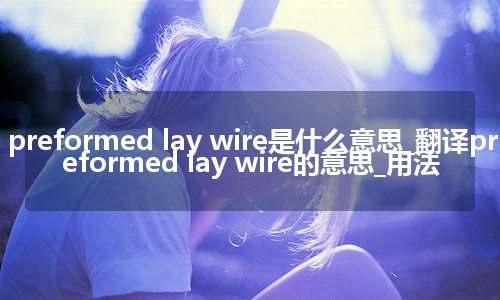 preformed lay wire是什么意思_翻译preformed lay wire的意思_用法