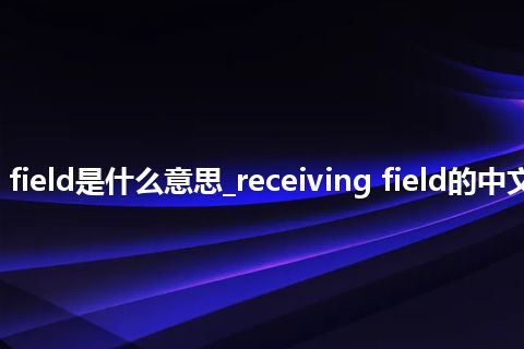 receiving field是什么意思_receiving field的中文释义_用法