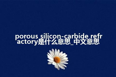 porous silicon-carbide refractory是什么意思_中文意思