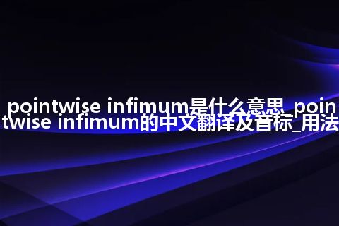 pointwise infimum是什么意思_pointwise infimum的中文翻译及音标_用法