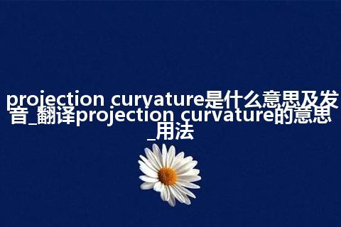 projection curvature是什么意思及发音_翻译projection curvature的意思_用法