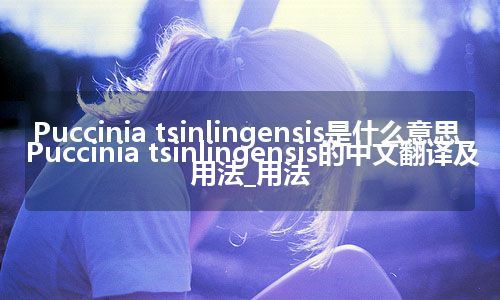 Puccinia tsinlingensis是什么意思_Puccinia tsinlingensis的中文翻译及用法_用法