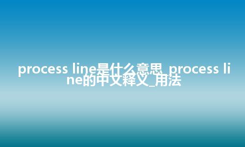 process line是什么意思_process line的中文释义_用法