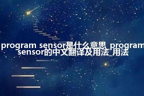 program sensor是什么意思_program sensor的中文翻译及用法_用法