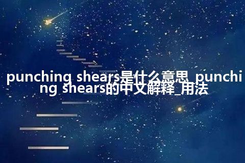 punching shears是什么意思_punching shears的中文解释_用法