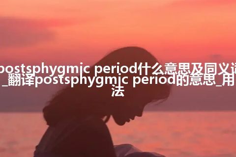 postsphygmic period什么意思及同义词_翻译postsphygmic period的意思_用法