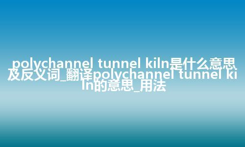 polychannel tunnel kiln是什么意思及反义词_翻译polychannel tunnel kiln的意思_用法