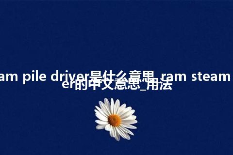 ram steam pile driver是什么意思_ram steam pile driver的中文意思_用法