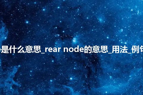 rear node是什么意思_rear node的意思_用法_例句_英语短语