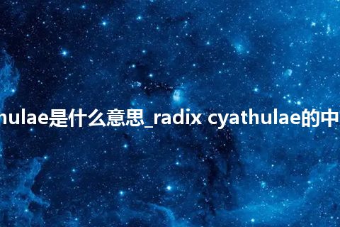 radix cyathulae是什么意思_radix cyathulae的中文释义_用法