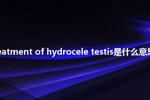 radical treatment of hydrocele testis是什么意思_中文意思
