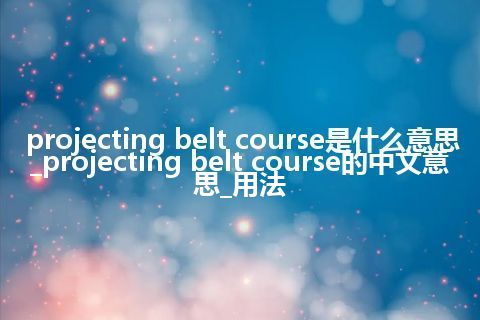 projecting belt course是什么意思_projecting belt course的中文意思_用法