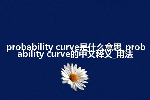 probability curve是什么意思_probability curve的中文释义_用法