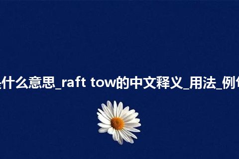 raft tow是什么意思_raft tow的中文释义_用法_例句_英语短语