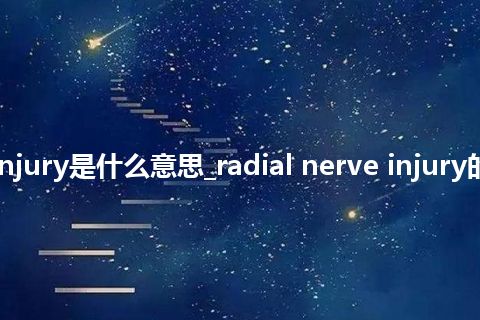 radial nerve injury是什么意思_radial nerve injury的中文意思_用法
