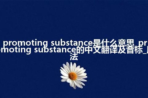 promoting substance是什么意思_promoting substance的中文翻译及音标_用法
