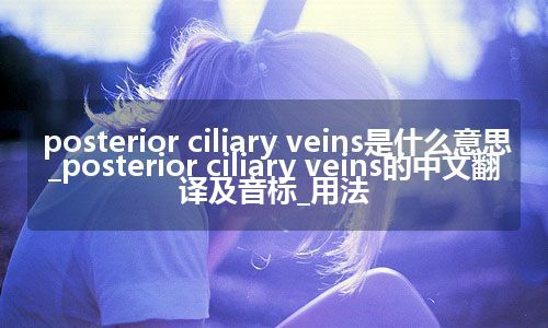 posterior ciliary veins是什么意思_posterior ciliary veins的中文翻译及音标_用法