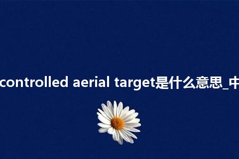 radio controlled aerial target是什么意思_中文意思