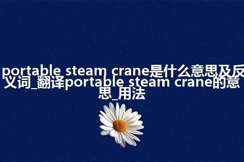 portable steam crane是什么意思及反义词_翻译portable steam crane的意思_用法