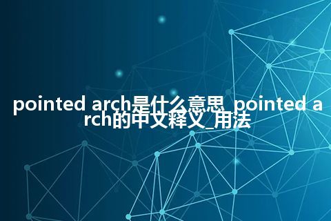 pointed arch是什么意思_pointed arch的中文释义_用法