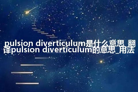 pulsion diverticulum是什么意思_翻译pulsion diverticulum的意思_用法