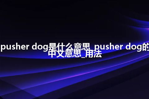 pusher dog是什么意思_pusher dog的中文意思_用法