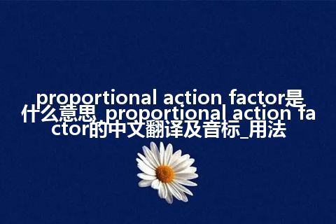 proportional action factor是什么意思_proportional action factor的中文翻译及音标_用法