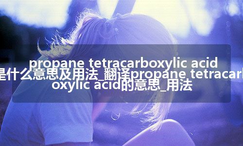 propane tetracarboxylic acid是什么意思及用法_翻译propane tetracarboxylic acid的意思_用法